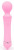 Розовый вибромассажер Sasa с круглой головкой - 16 см.