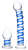 Набор из 2 стеклянных игрушек с синей спиралью Swirly Dildo & Buttplug Set